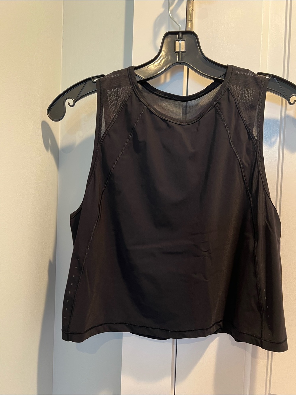 lululemon athletica Black Mesh-Inset Athletic Tank